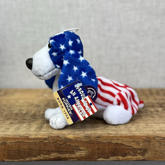 Applause Hush Puppy Proud To Be American Basset Hound Beanie New With Tags Rare