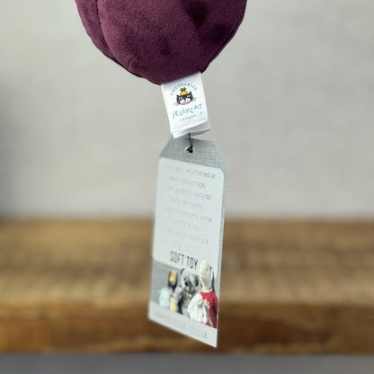 Jellycat Fabulous Fruit Plum - Small Purple Fruit Soft Toy Food Play Beanie 4”