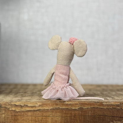 Maileg Ballerina Mouse - Big Sister Mouse In Tutu - Pink Mouse Retired 2022