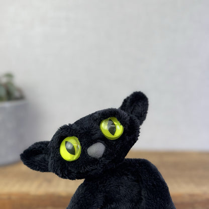 Manhattan Toy Lanky Cats Ziggy - Black Floppy Kitten Soft Toy Without Tag 13”