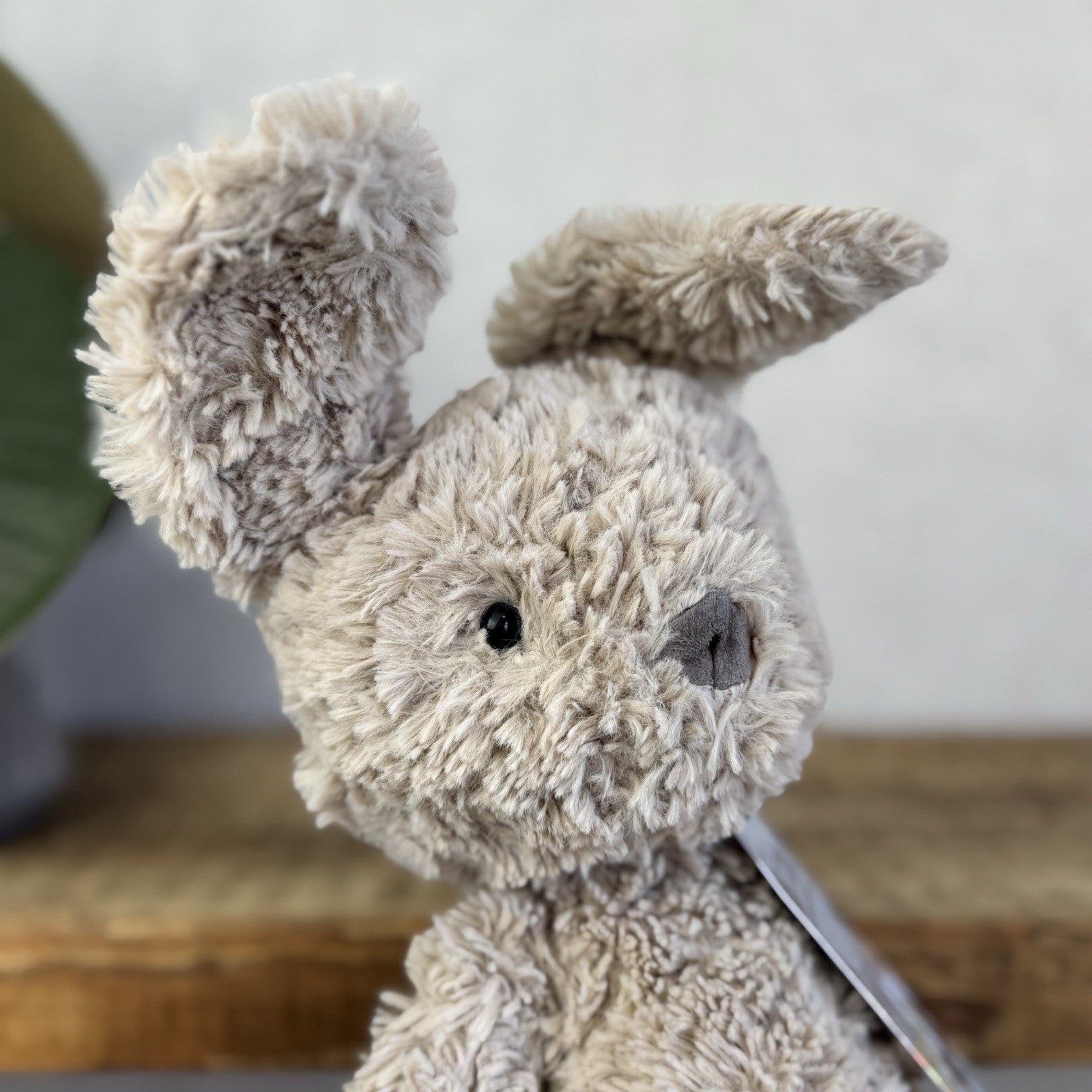 Jellycat Beige Iggle Squiggle Mumble Bunny Rabbit - Small Textured Beanie 10"