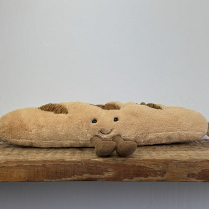Jellycat Amuseable Baguette New Style - Beanie Bread Soft Toy  - (Damage label)