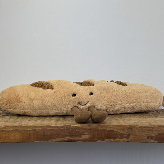Jellycat Amuseable Baguette New Style - Beanie Bread Soft Toy  - (Damage label)