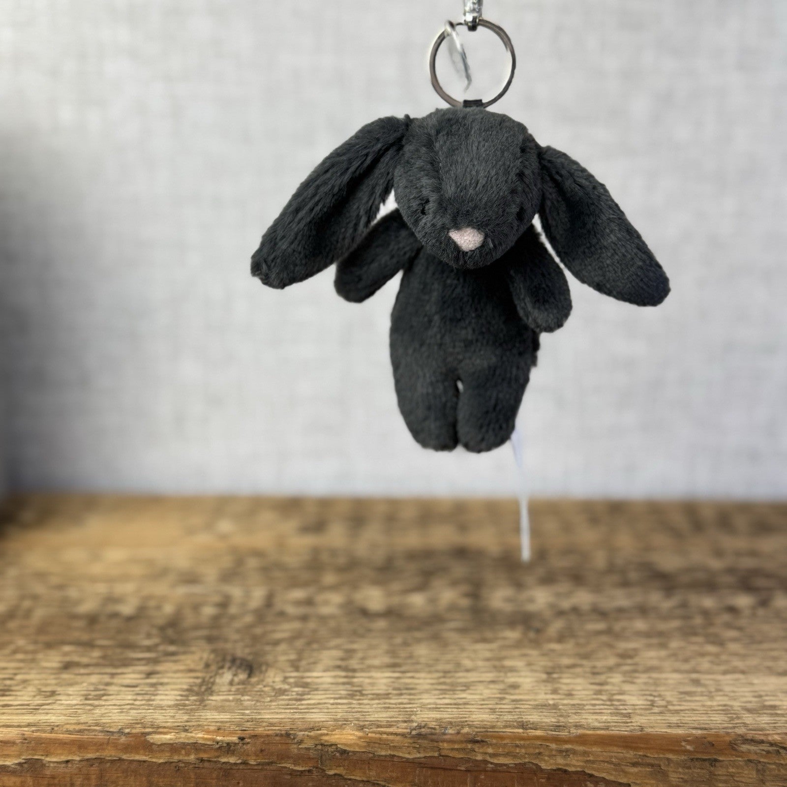 Jellycat Bashful Bunny Inky Bag Charm -Black Rabbit Keyring New With Tags Mini