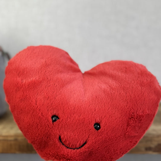 Jellycat Amuseable Red Heart - Larger Heart Beanie Plush Valentine 8"