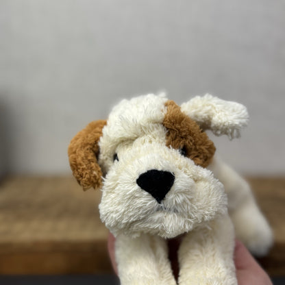 Jellycat Mish Mash Puppy Brown/Cream Laying Retired Puppy Dog Beanie 11"