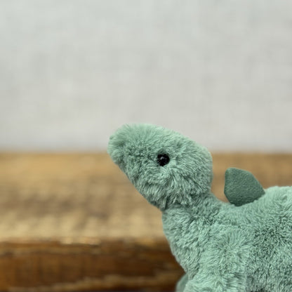 Jellycat Mini Fossily Stegosaurus - Tiny Dinosaur Beanie Plush Mini Dino 6" (#2)