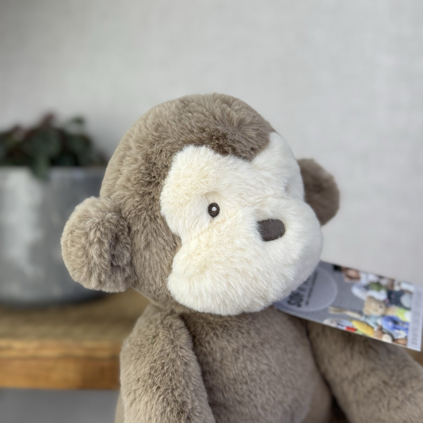 Mamas and Papas Monty Monkey  Comforter Plush Soft Toy - Fluffy Monkey Plush 12”