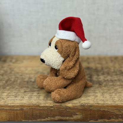 Russ Berrie Luv Pets Christmas Pup - Soft Toy With Christmas Hat Festive Beanie