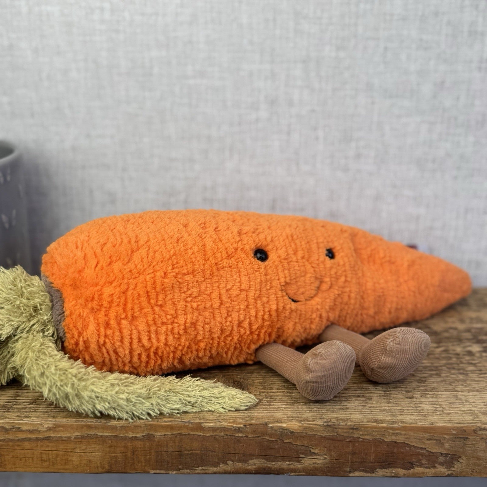 Jellycat Large Amuseable Carrot - Orange Fluffy Carrot Beanie Plush Retired 15"