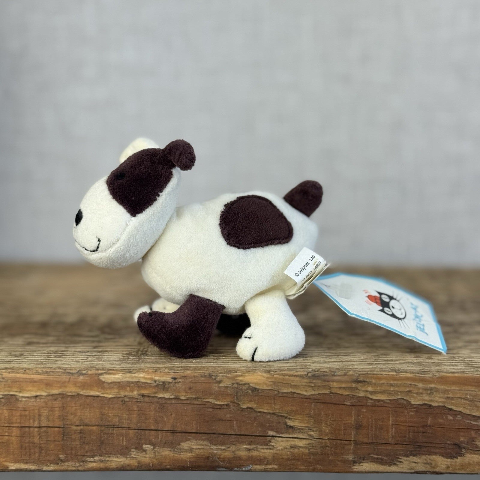 Jellycat Pocket Dog - Vintage Retired Tiny Suede Dog Puppy Mini Plush 4"