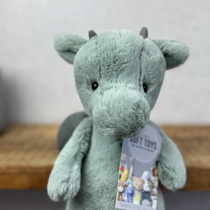 Jellycat Medium Bashful Dragon - Light Green/sage Dragon Soft Toy NWOT