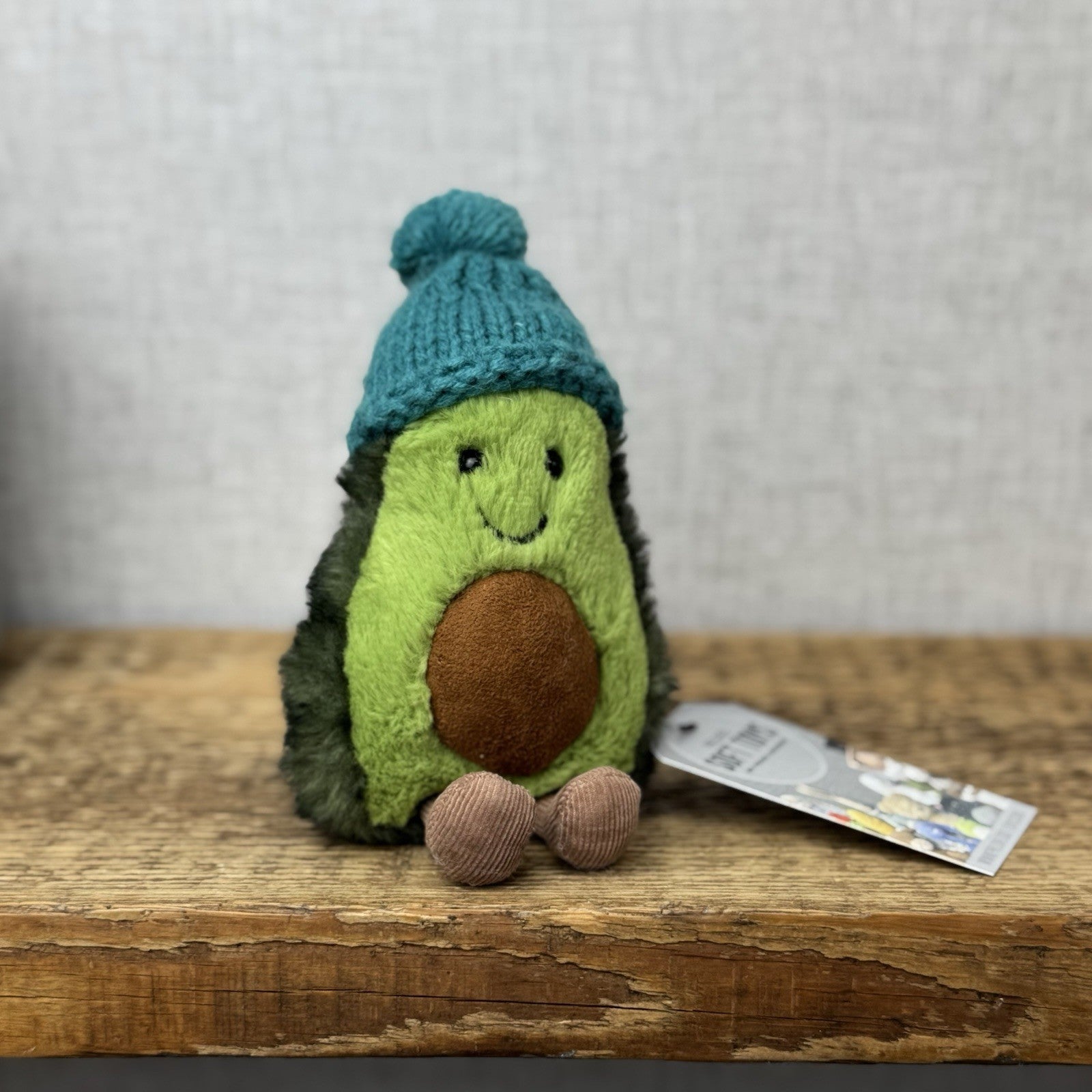 Jellycat Amuseable Cozi Avocado With Hat Plush Soft Toy - Teal Cozi Avacado NWOT