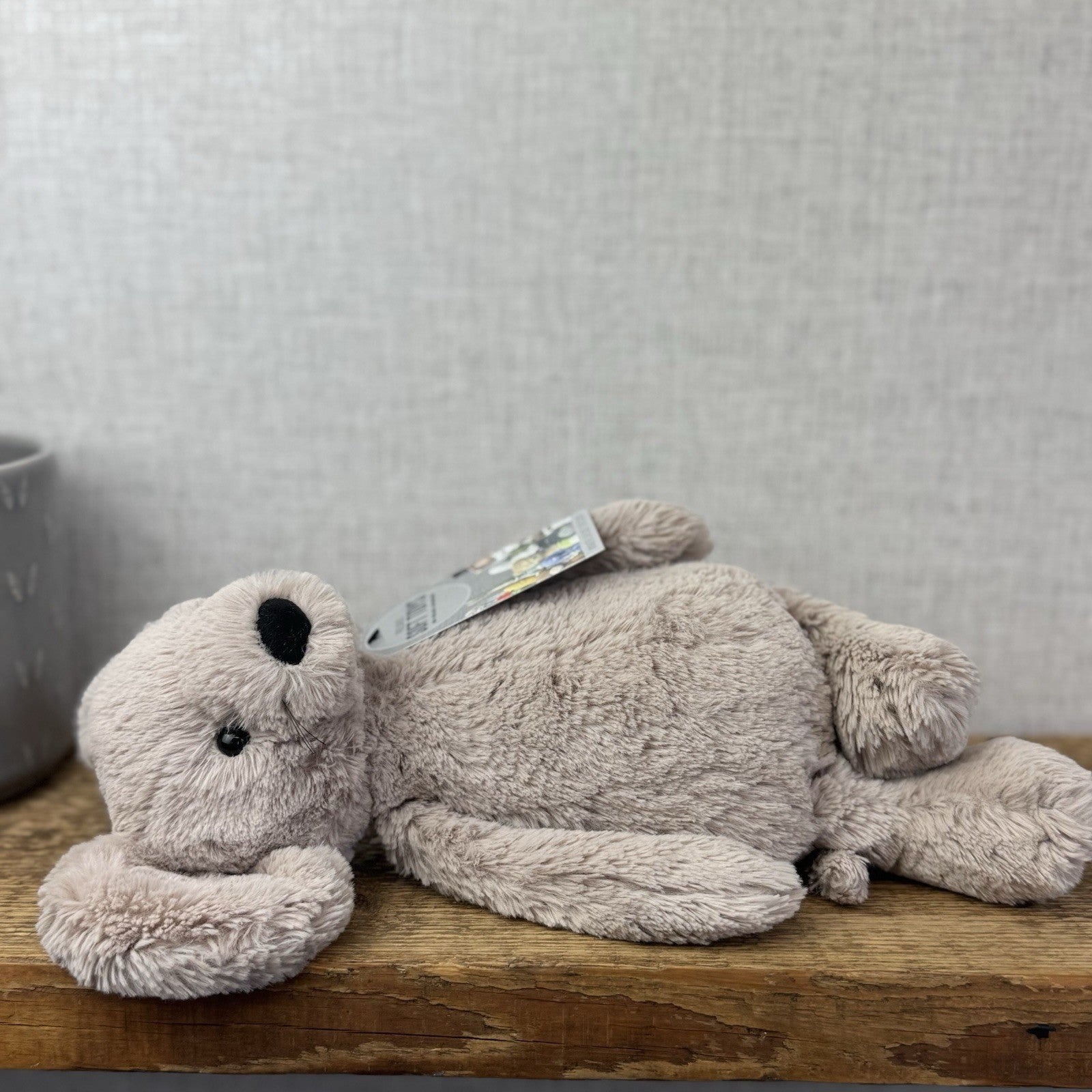 Jellycat Medium Bashful Mouse With Whiskers - Retired Grey Sitting Mouse 12"