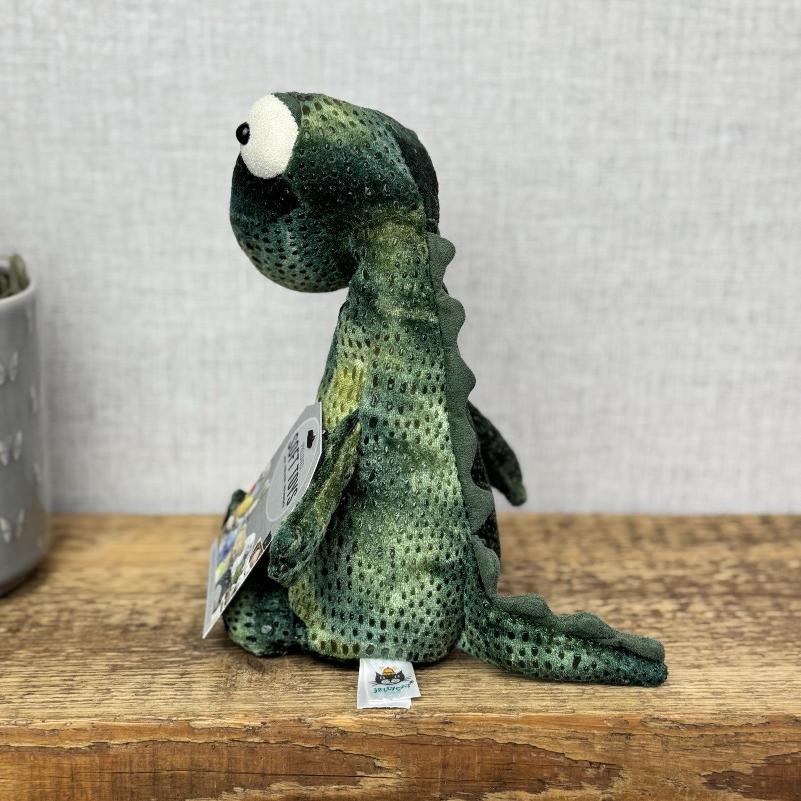 Jellycat Gary Gecko - Medium Green Soft Beanie Lizard Reptile Retired Rare 12"