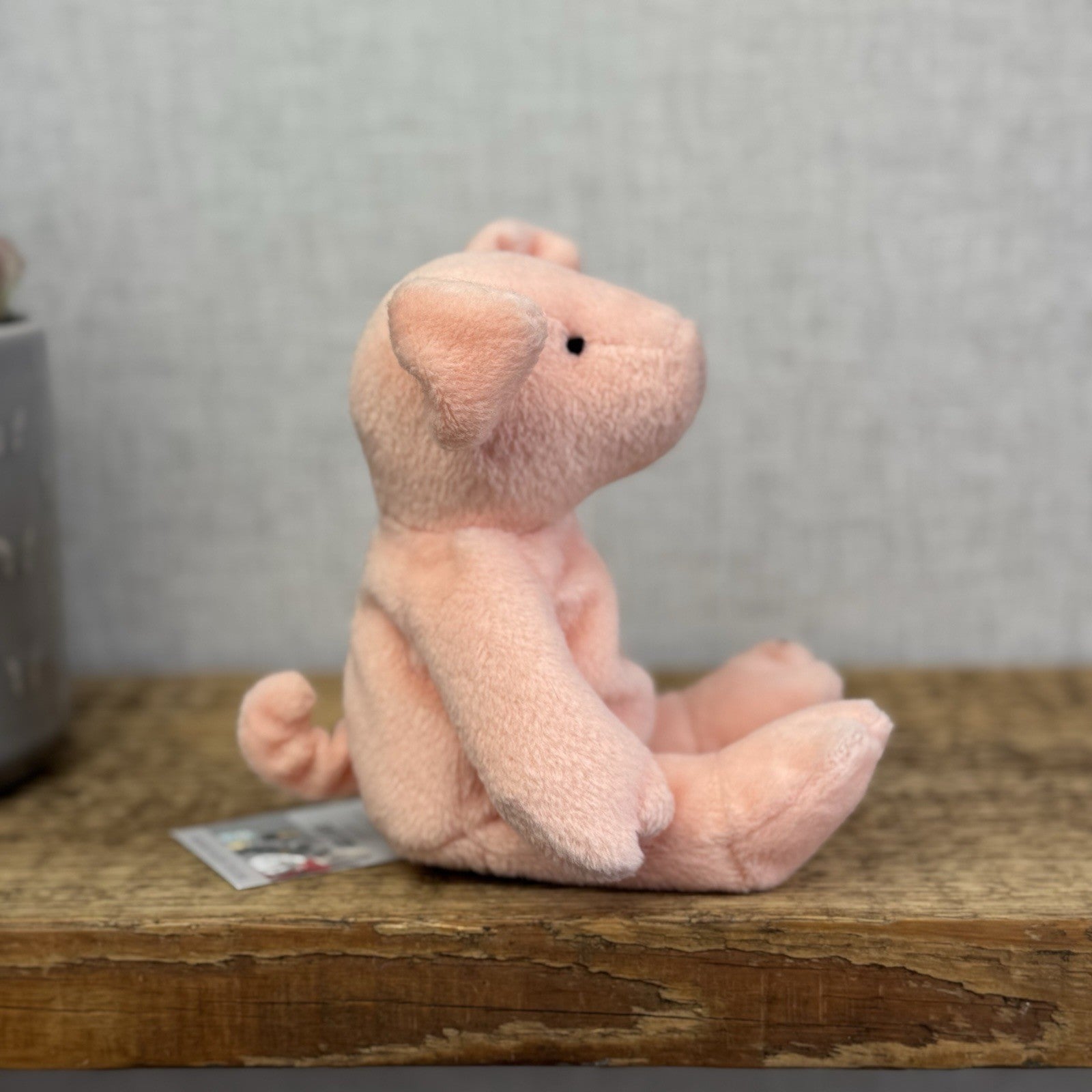 Marks & Spencers Small Pink Piglet Beanbag Soft Toy - Vintage Pig Plush 8”