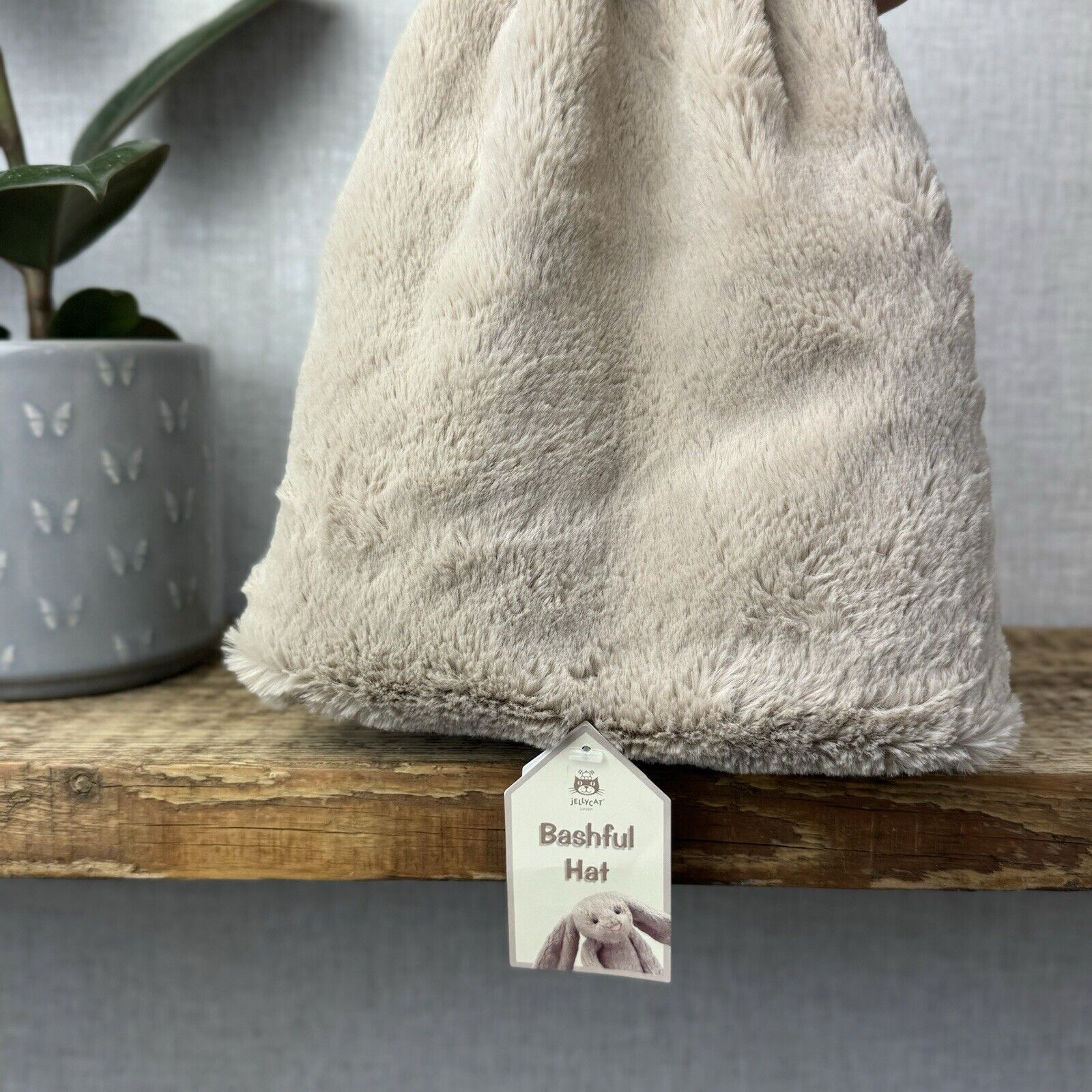 Jellycat Bashful Hat & Scarf Set - Rare Retired Beige Bunny Collectible New Tags