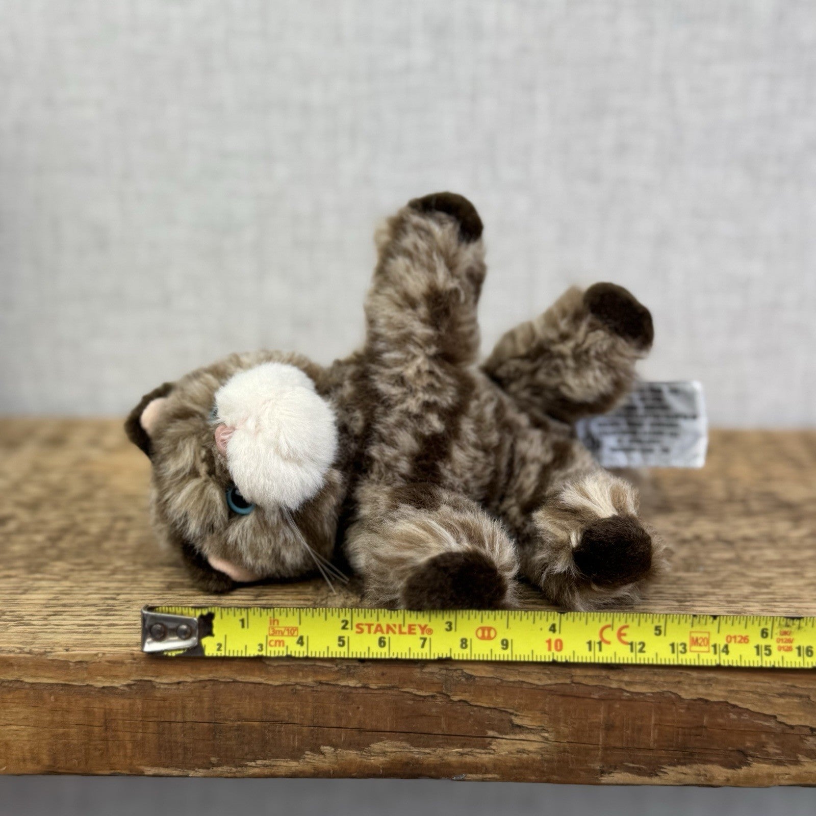 Russ Betrie Whiskers Cat Beanie - Black Tortoise Cat - Vintage Kitty Plush 5”