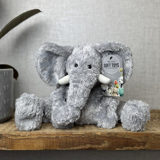 Jellycat Knotty Elephant - Jellycat Large Grey Floppy Elephant Toy Vintage 14"