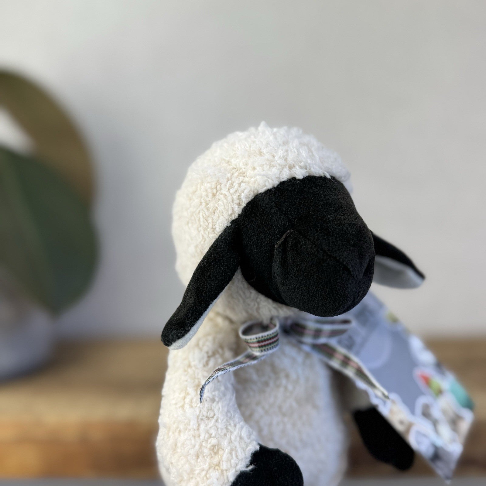 Manhattan Toy Company Lamb Floppy Sheep Soft Toy Black/Off White Lamb Plush 9”