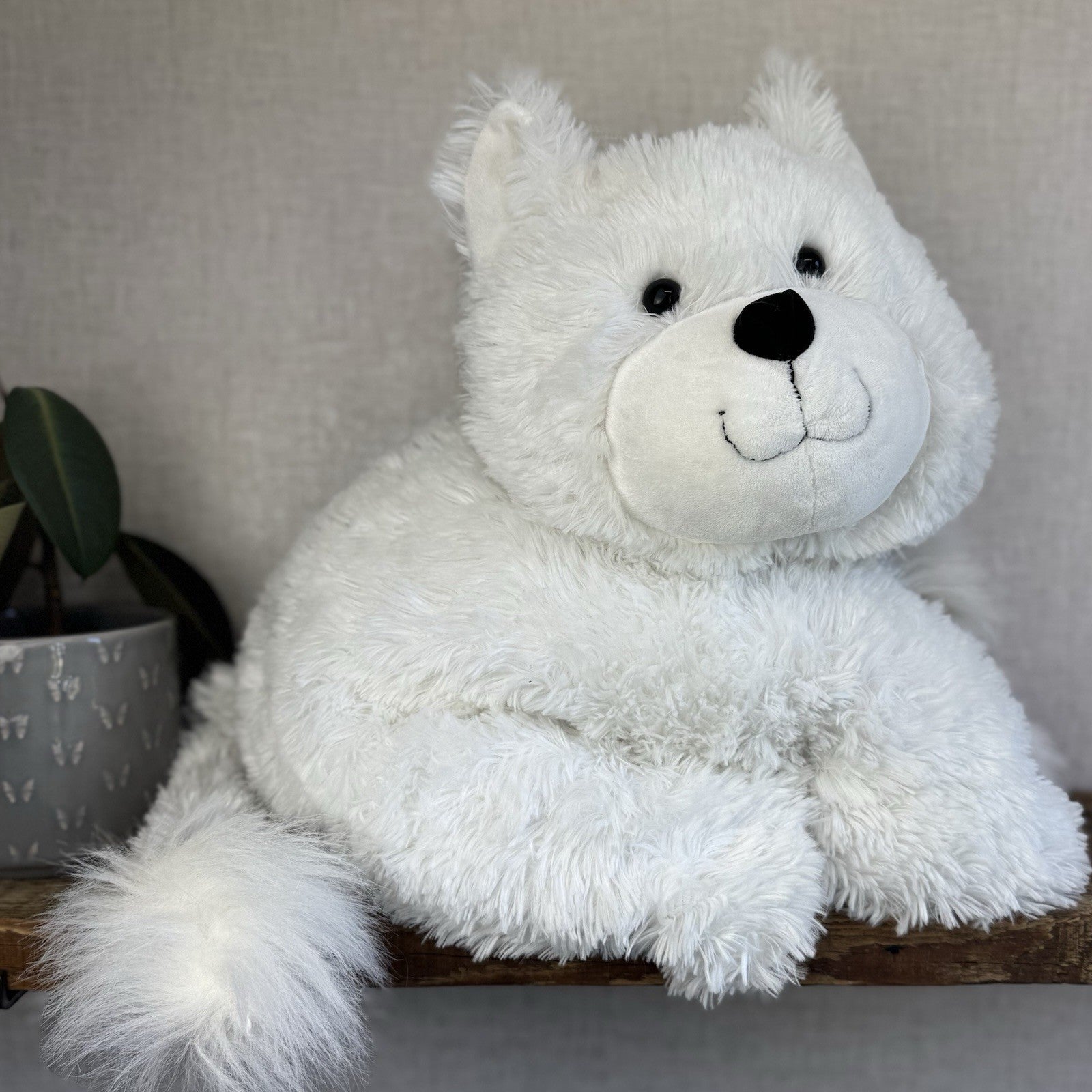 Huge Truffles White Cat - Little White Company/Jellycat Collab Large Cushion Cat