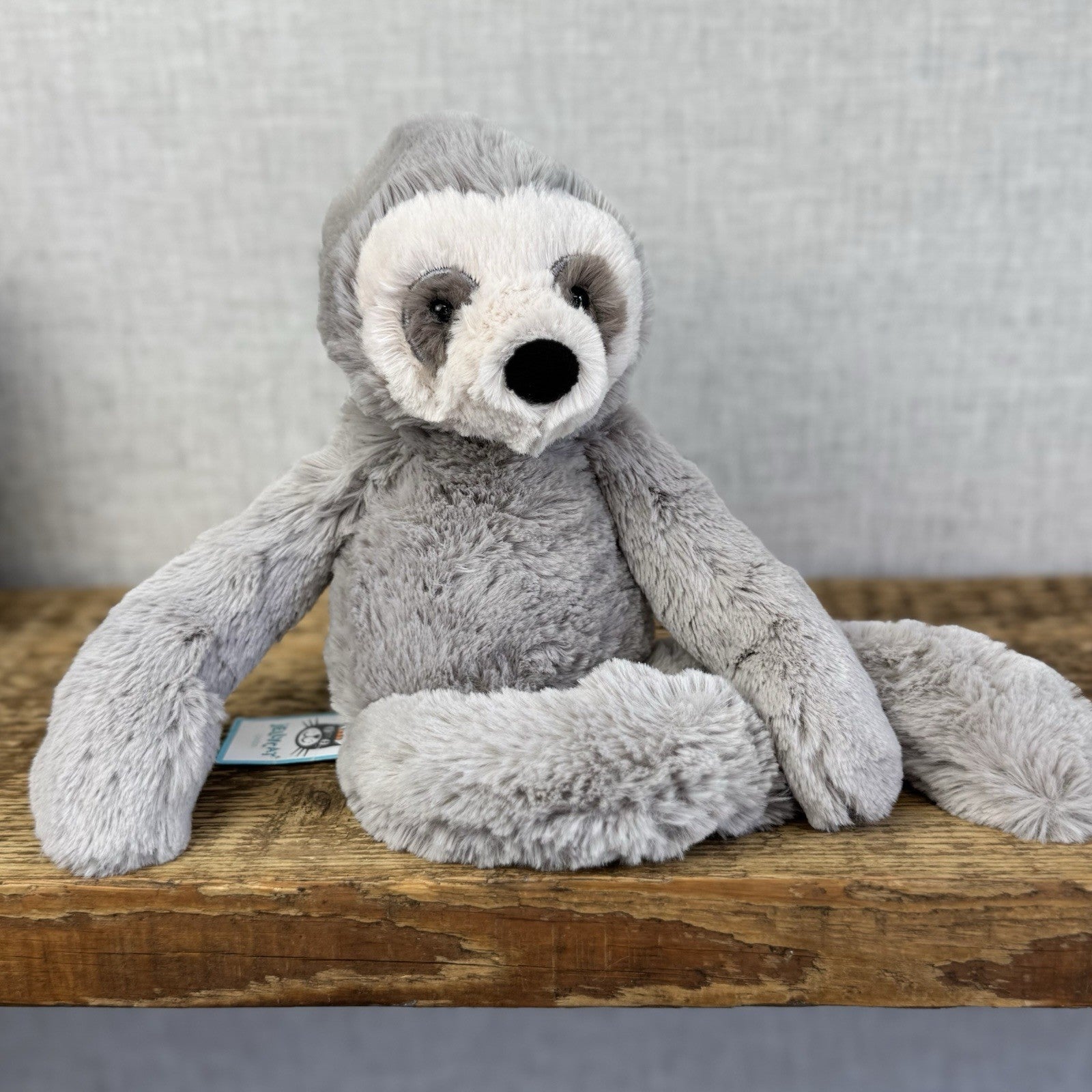 Jellycat Small Bailey Sloth - Small Grey Sloth Snugglet Rare Retired With Tags