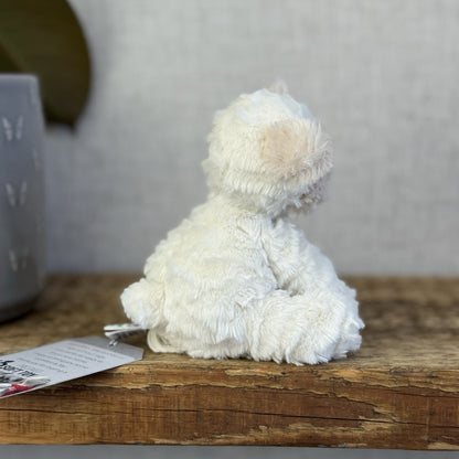Jellycat Tiny Baby Fuddlewuddle Lamb - Baby Pocket Pal Beanie White Lamb 4” (#3)