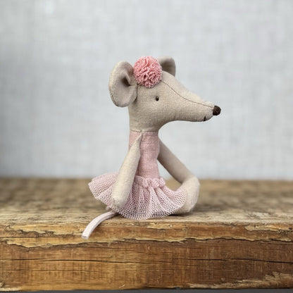 Maileg Ballerina Mouse - Big Sister Mouse In Tutu - Pink Mouse Retired 2022
