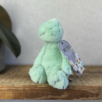 Jellycat Small Bashful Mint Green Frog Soft Beanie Plush Rare And Retired 8”