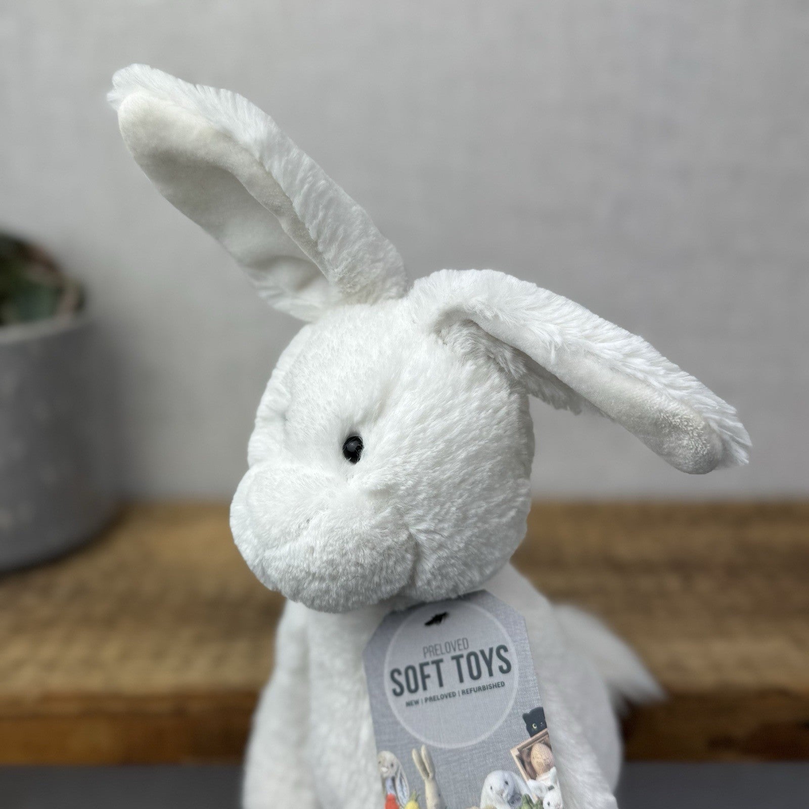 The Little White Company Beanie Bunny - Jellycat Collab White Slackajack Bunny