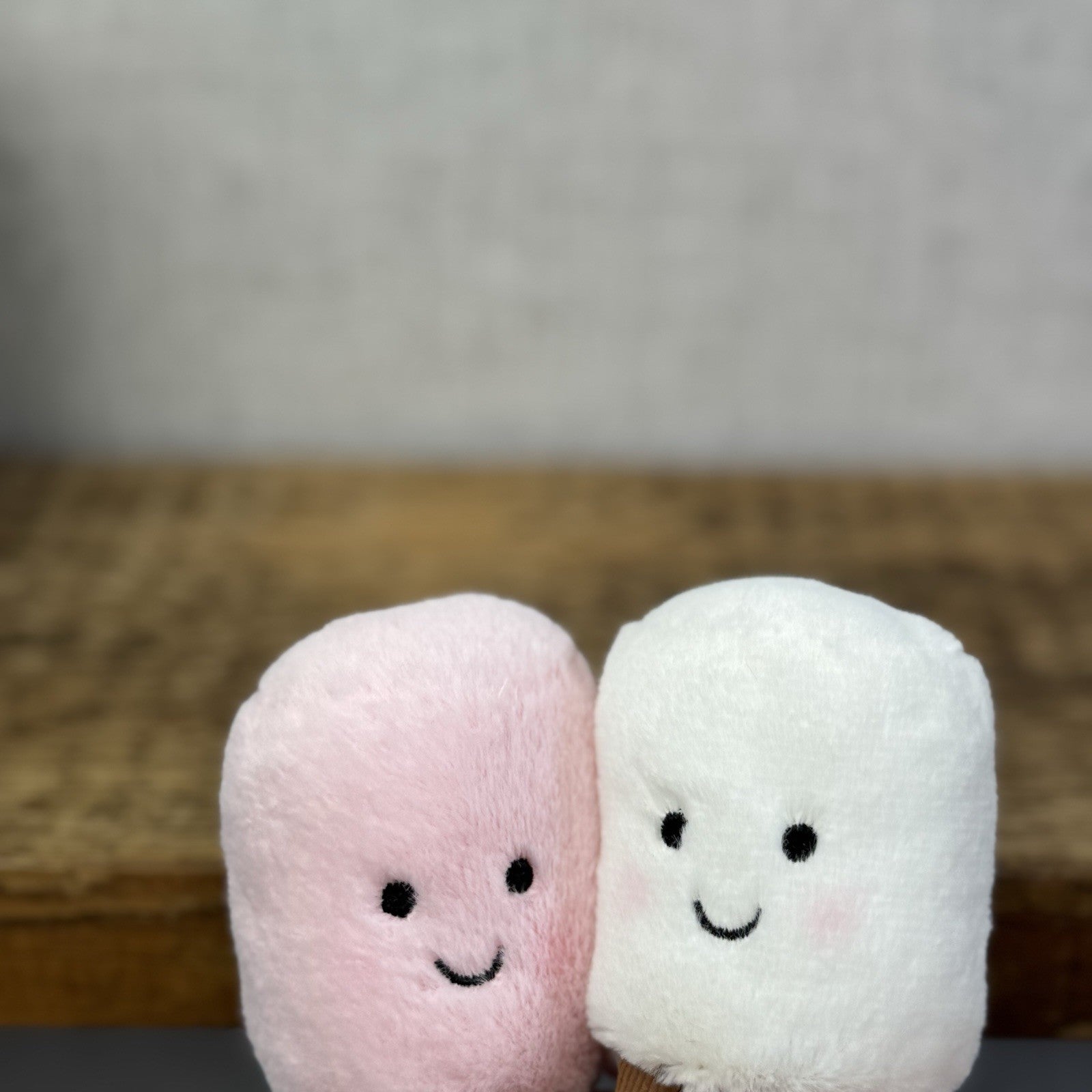 Jellycat Amusable Pink And White Marshmallow Mini Soft Toy Genuine BNWT 5"