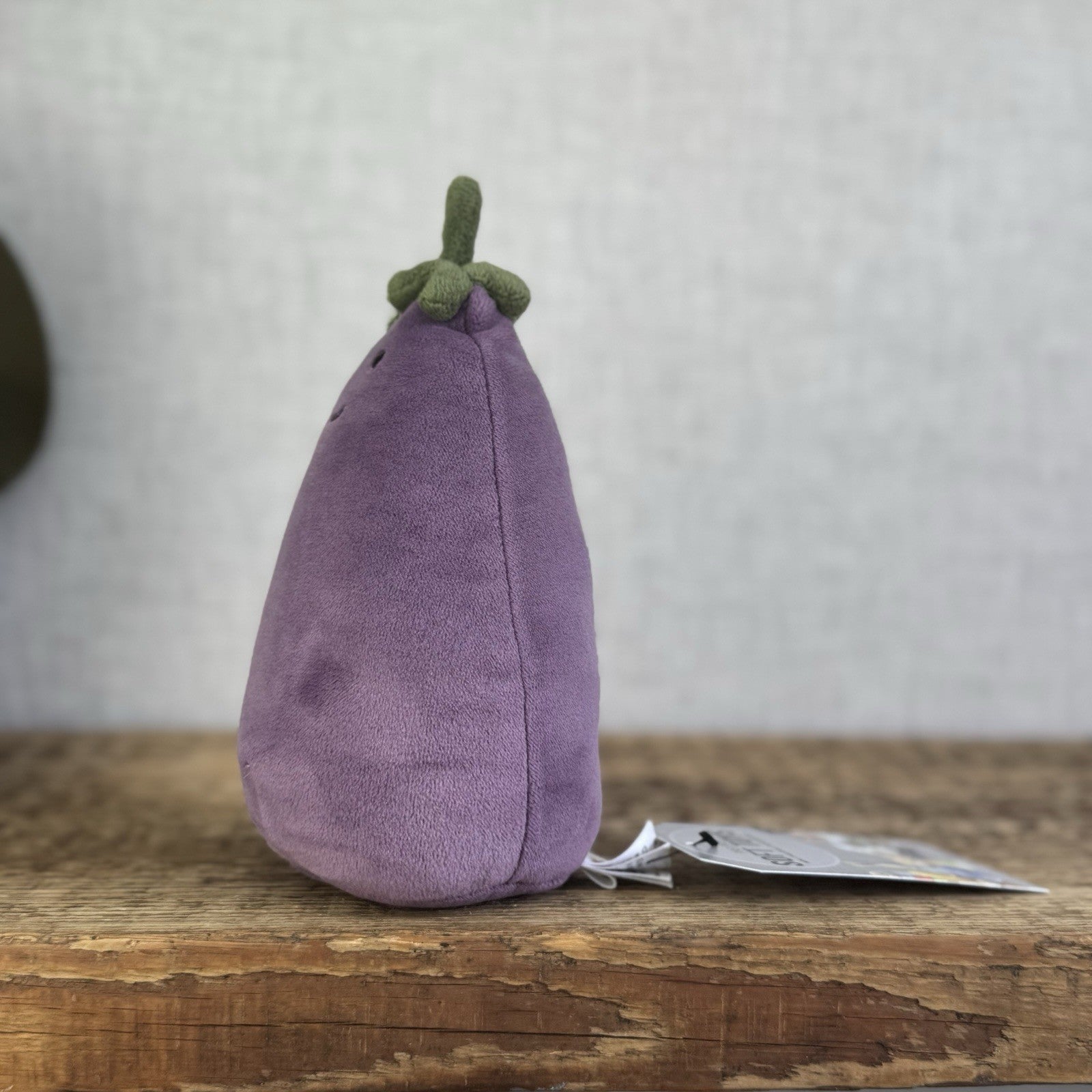 Jellycat Vivacious Aubergine - Small Purple Velour Beanie Vegetable Play 7" (#2)