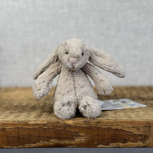Jellycat Tiny Bashful Beige Bunny - Older Style Fabric Tag Miniature Rabbit 5"