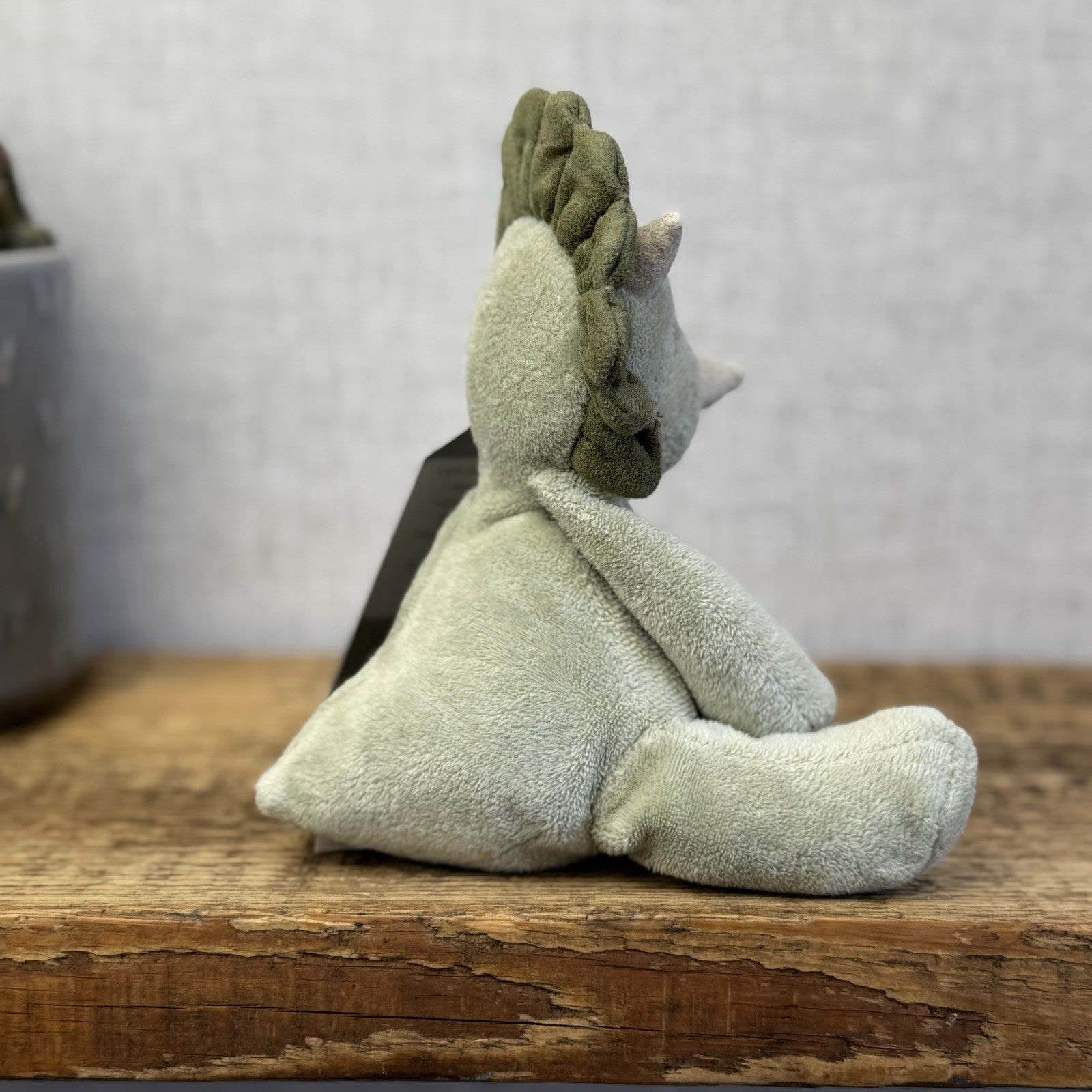 Jellycat Duffie Dino Rattle - Small Green Jellycat Dinosaur Rattle Soft Toy 6"