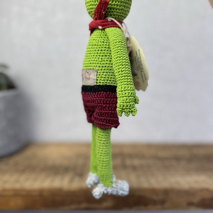 Maileg Knitted Frog Prince - Rare Retired Item 16-0026-00 New With Tags 9"