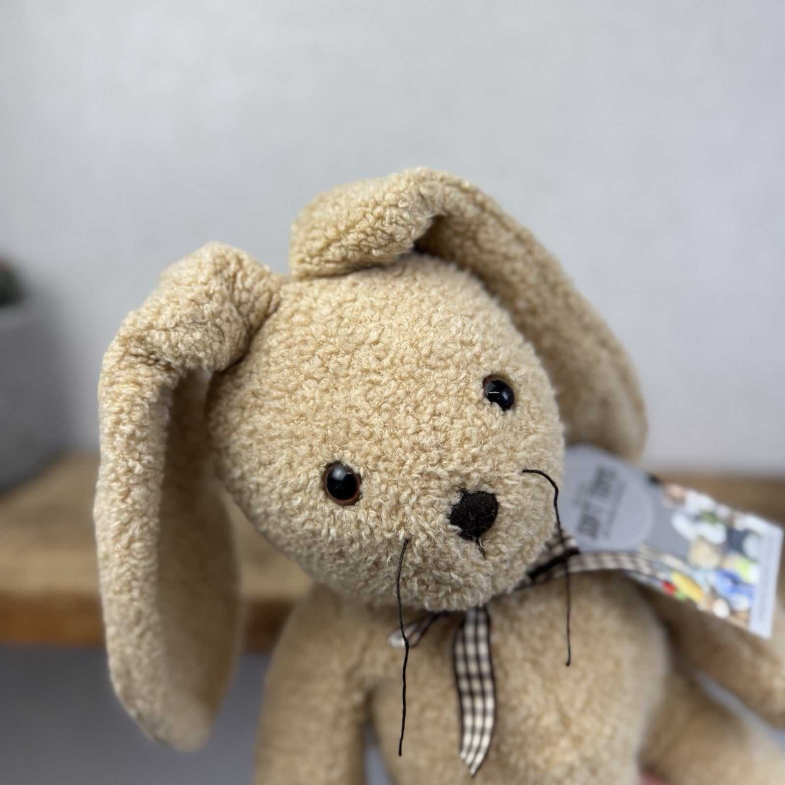 Mamas And Papas Vintage Bramwell Bunny Soft Toy Large 17 Beige Fleece Bunny