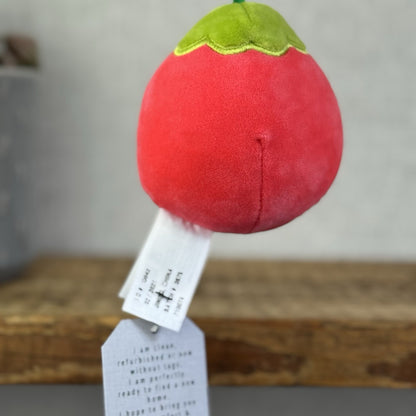 Squishmallow Strawberry Clip Plush Keyring - Scarlet Strawberry Clip 4"