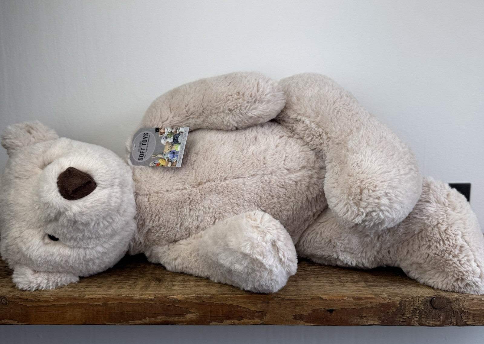 Jellycat Huge Barley Bear - Large Cream Bear Retired Hard To Find 23"