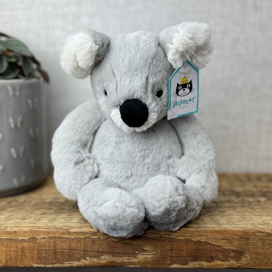 Jellycat Benji Koala Small - Retired Soft Grey Beanie Koala Snugglet 11”