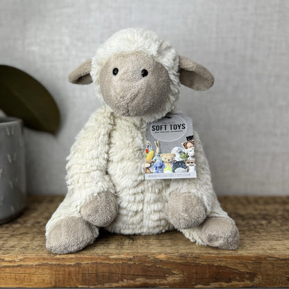 Jellycat Medium Fuddles Sheep Lamb Textured Lamb Soft Toy Beanie 12"