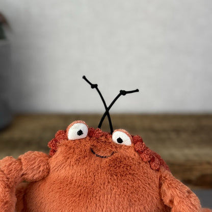 Jellycat Small Crispin Crab Soft Toy - Red Sea Crab Soft Plush Beanie 12”