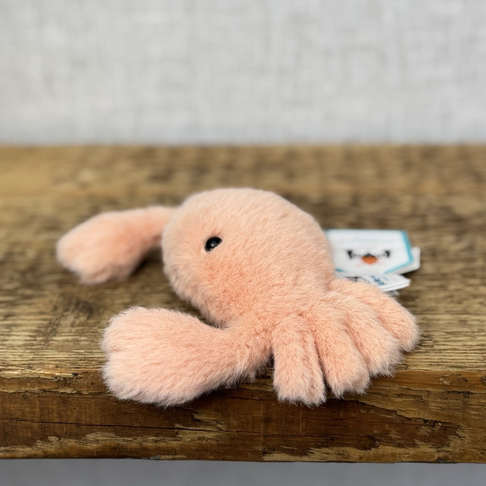 Jellycat Tiny Fluffy Crab - Mini Peach/Pink Crab Soft Toy New With Tags 4"