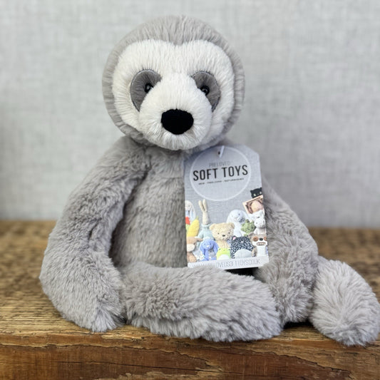 Jellycat Small Bailey Sloth - Grey Sloth Plush Teddy Collectible 11” NWOT