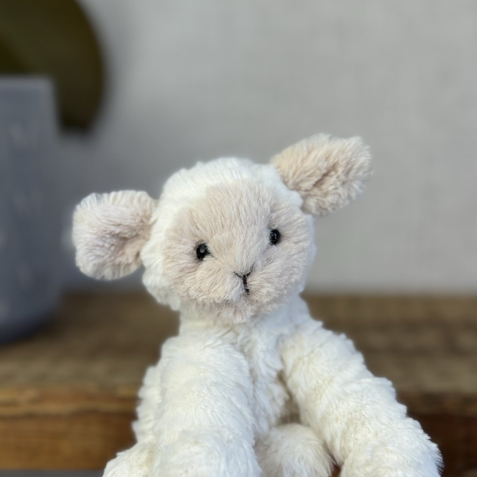 Jellycat Tiny Baby Fuddlewuddle Lamb - Baby Pocket Pal Beanie White Lamb 4” (#3)