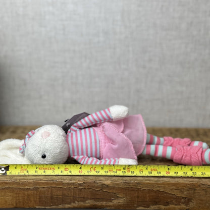 Jellycat Jazy Jiver Cream Bunny - Small Bunny Striped Ballerina Small Retired 8"
