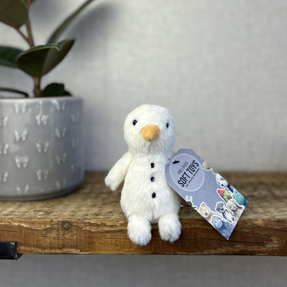 Jellycat Fluffy Snowman Tiny Snowman Soft Toy - Collectible Rare Fluffy 5”