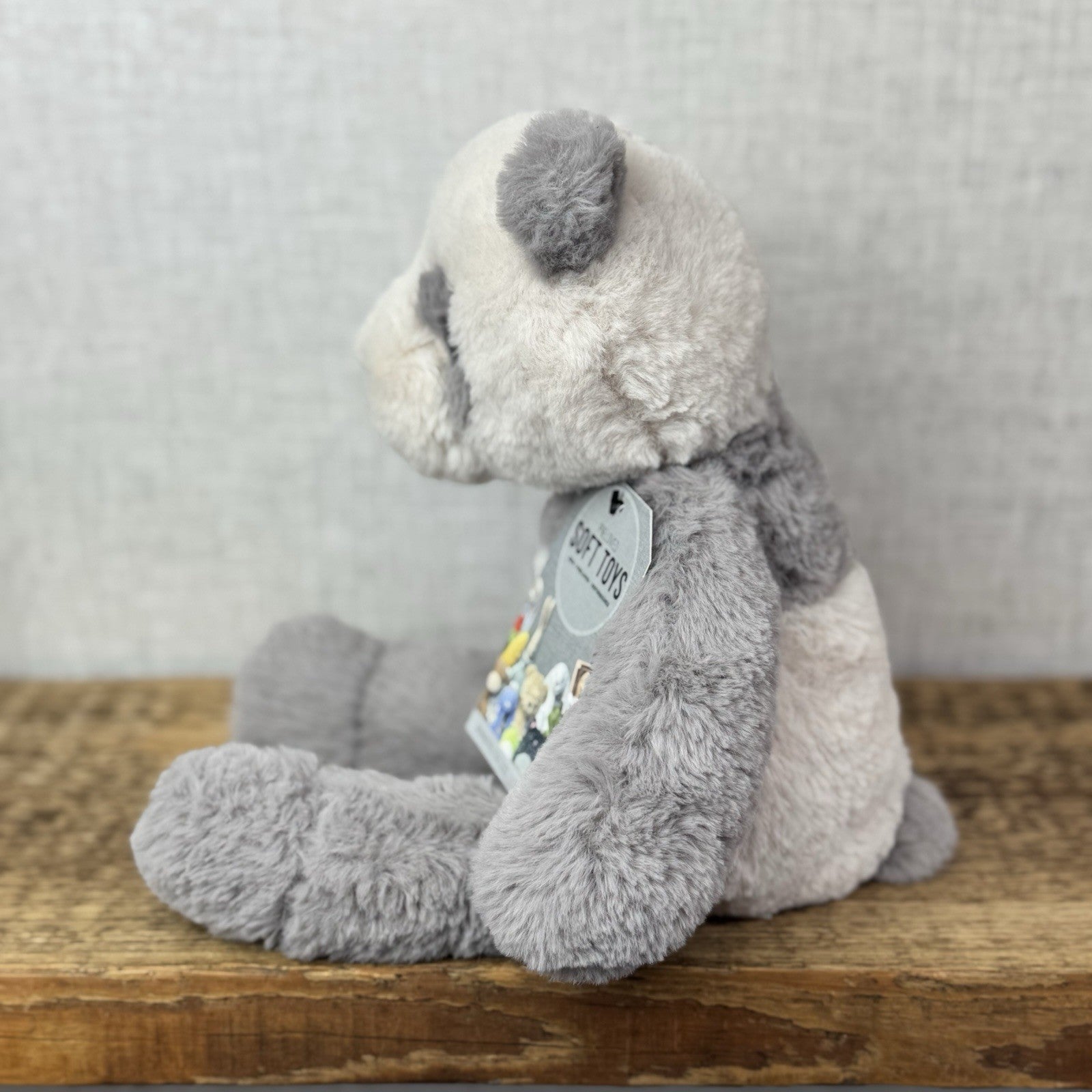 Jellycat Medium Buckley Panda - Snugglet Panda - Grey & White Panda (#2)