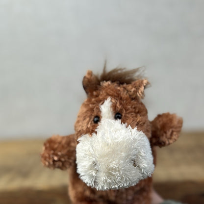 Russ Berrie Luvvies - Wendy The Horse Beanie - Pudding Horse Soft Toy Tiny 4”