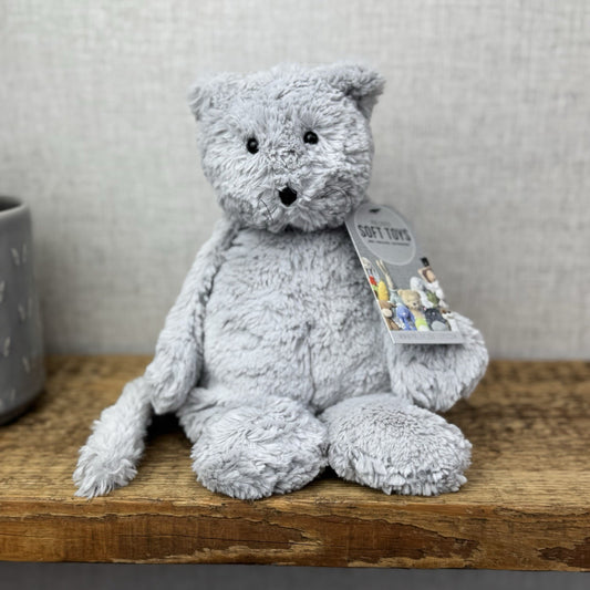 The Little White Company Tom Cat (Jellycat Collab) Squidgy Cat Medium Beanie 10"