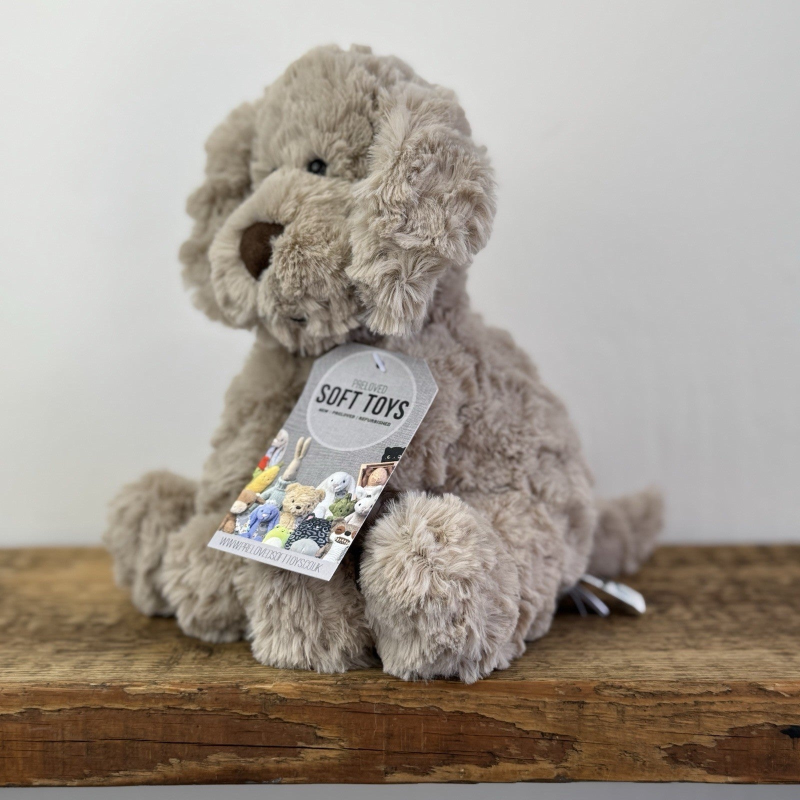 Jellycat Riley Fuddlewuddle Puppy - Beige Medium White Company Exclusive Beige